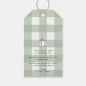 Sage Green Gingham pompoen Pop het als ze Poppen Cadeaulabel (Achterkant)