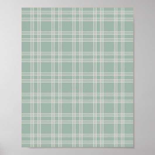 Sage Green Gingham Poster (Voorkant)