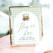 Sage Green Gingham vers van de markt Bloemenbar Poster