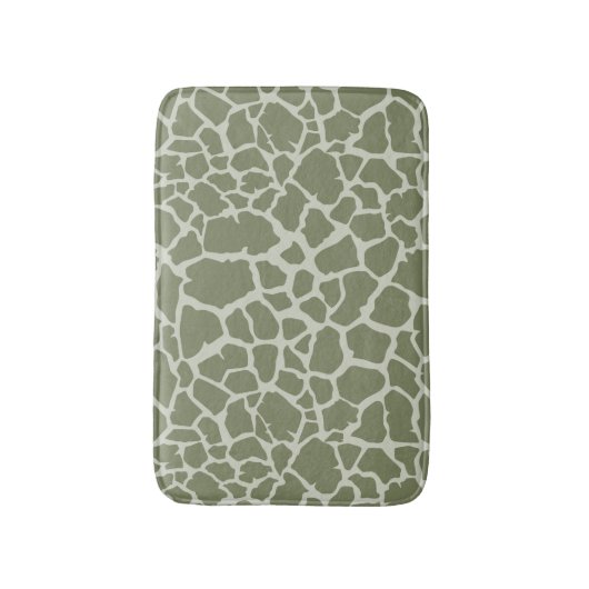 Sage Green Giraffe Print Badmat (Voorkant Verticaal)