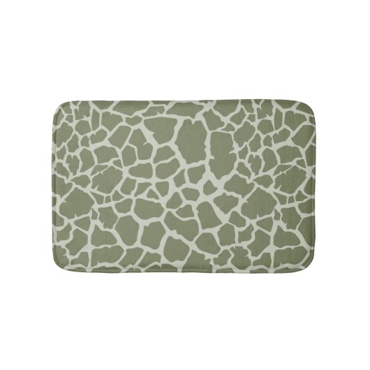 Sage Green Giraffe Print Badmat (Voorkant)