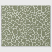 Sage Green Giraffe Print Cadeaupapier (Vlak)