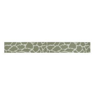 Sage Green Giraffe Print Grosgrain Lint