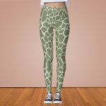 Sage Green Giraffe Print Leggings<br><div class="desc">Sage Green Giraffe Print</div>