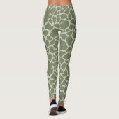 Sage Green Giraffe Print Leggings (Achterkant)