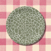 Sage Green Giraffe Print Papieren Bordje