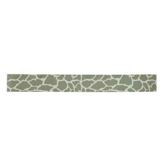 Sage Green Giraffe Print Satijnen Lint (Voorkant)