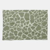 Sage Green Giraffe Print Theedoek (Horizontaal)