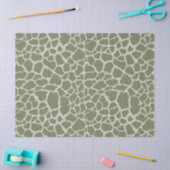 Sage Green Giraffe Print Tissuepapier (Craft)