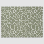 Sage Green Giraffe Print Tissuepapier (Voorkant)