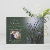 Sage Green Glow Verloving Moonlight Dragonfly Kaart (Staand voorkant)