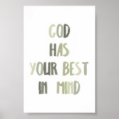 Sage green God heeft je beste poster in gedachten (Voorkant)