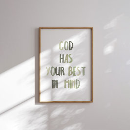 Sage green God heeft je beste poster in gedachten