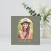 Sage Green Gold Arch Foto Afstuderen Hartelijk dan (Staand voorkant)