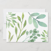 Sage Green Gold Botanical Sla de datum op Save The Date (Achterkant)