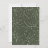 Sage Green & Gold Elegant Botanical Lijst Wedding Kaart (Achterkant)
