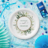 Sage Green Gold Garden Greenery Wedding Papieren Bordje (Feest)