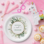 Sage Green Gold Garden Greenery Wedding Papieren Bordje (Feest)