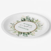 Sage Green Gold Garden Greenery Wedding Papieren Bordje (Gekanteld)