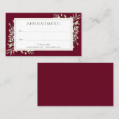 Sage Green Gold Greenery Appointcard Visitekaartje (Voorkant / Achterkant)