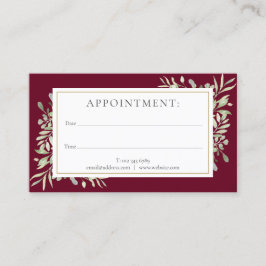 Sage Green Gold Greenery Appointcard Visitekaartje