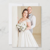 Sage Green Gold Greenery Eucalyptus Fotobruiloft Kaart (Voorkant)