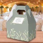 Sage Green Gold Greenery Vrijgezellenfeest Favor B Bedankdoosjes<br><div class="desc">Elegant vrijgezellenfeest is een gunstig vak met delicate waterverf op een groene achtergrond,  met uw dankbetuiging in de moderne typografie. U kunt zich met uw eigen dankjewel op het tegenovergestelde richten. Een perfecte manier om je gasten te bedanken! Ontworpen door: Thisnotme©</div>