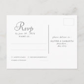 Sage Green Gold Greenery Wedding RSVP Briefkaart (Achterkant)