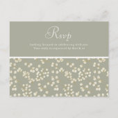 Sage Green Gold Greenery Wedding RSVP Briefkaart (Voorkant)