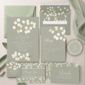 Sage Green Gold groen Eucalyptus bruiloft Kaart