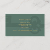 Sage Green Gold  Key Real Estate Visitekaartje (Achterkant)