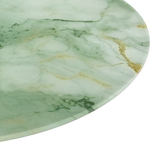 Sage Green Gold Marble Snijplank (Hoek)