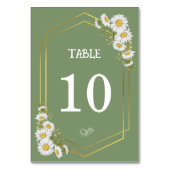 Sage Green Gold Minimalistische Bloemen Huwelijk Kaart (Achterkant)