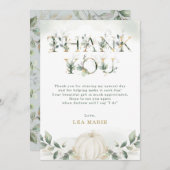 Sage Green Gold Pumpkin Eucalyptus Vrijgezellenfee Kaart (Voorkant / Achterkant)