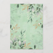 Sage Green Gold Pumpkin Greenery Wedding Details Informatiekaartje (Achterkant)