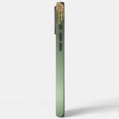 Sage Green Gold Sparkle Glitter Drips Case-Mate iPhone Case (Achterkant / Links)