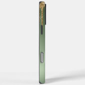 Sage Green Gold Sparkle Glitter Drips Case-Mate iPhone Case (Achterkant / Rechts)