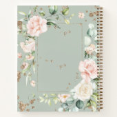 Sage Green Gold Waterverf Floral - Aangepast Notitieboek (Achterkant)
