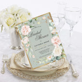 Sage Green Gold Waterverf Floral Vrijgezellenfeest Briefkaart