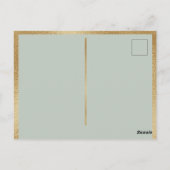 Sage Green Gold Waterverf Floral Vrijgezellenfeest Briefkaart (Achterkant)