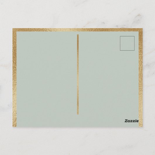 Sage Green Gold Waterverf Floral Vrijgezellenfeest Briefkaart (Achterkant)