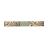 Sage Green Gold Wedding Belly Band Elegante Luxe Uitnodigingen Wikkel (Vlak)