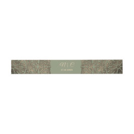 Sage Green Gold Wedding Belly Band Elegante Luxe Uitnodigingen Wikkel
