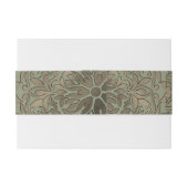 Sage Green Gold Wedding Belly Band Elegante Luxe Uitnodigingen Wikkel (Achterkant Voorbeeld)