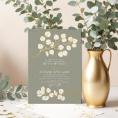 Sage Green Gold Wedding Echte Folie Uitnodiging