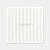 Sage Green Golf Winkelwagen baby shower servet (Voorkant)