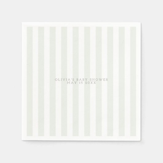 Sage Green Golf Winkelwagen baby shower servet (Voorkant)