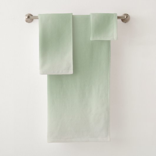 Sage Green Gradient Aura Bad Handdoek (Insitu)