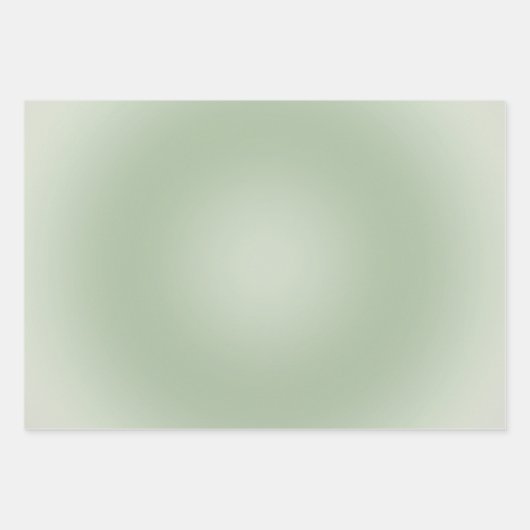 Sage Green Gradient Aura Inpakpapier Vel (Voorkant)