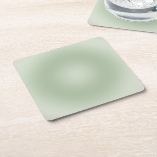 Sage Green Gradient Aura Kartonnen Onderzetters (Schuin)